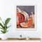 Autumn Pumpkin Still Life Wall Art with White Frame